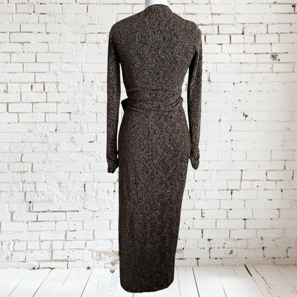 SHOW ME YOUR MUMU Kimora Wrap Dress in Squiggle Sparkle Knit Sz. XS - Picture 7 of 16